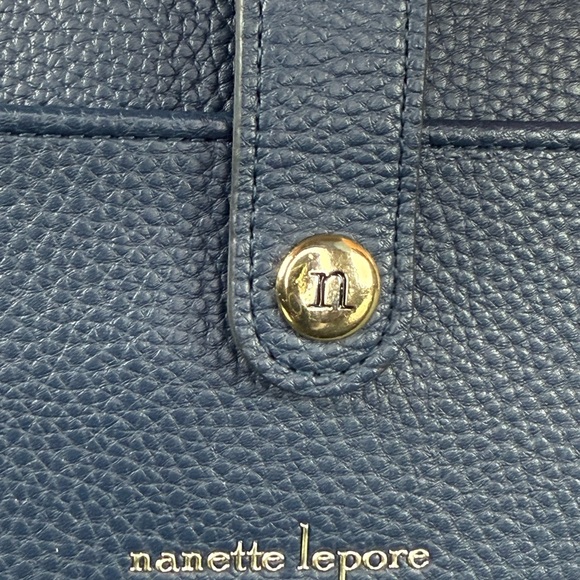 Nanette Lepore Navy Blue Bifold Wallet with Snap Clasp - Picture 8 of 9